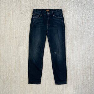 Mother The Looker Crop Jeans in Coffee Tea Or Me 27 Blue